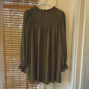 TopShop Olive Green Mini Dress